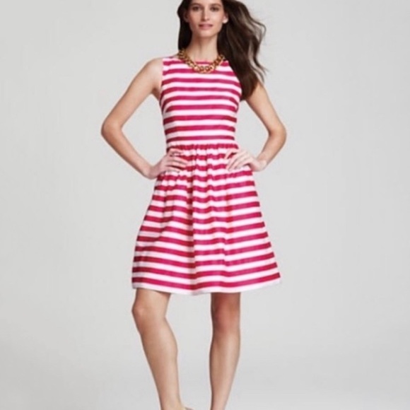 Lilly Pulitzer Pink and White Striped Eryn Dress with pockets - size 6 - Picture 1 of 12